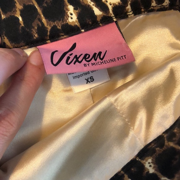 Vixen by Micheline Pitt leopard print pencil skirt - Picture 2 of 4